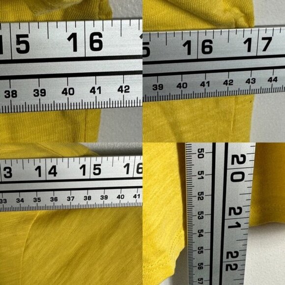 Sezane Luigi T-Shirt Sunset Yellow Size Small Back Cutout Braided Short Sleeve - Picture 9 of 11